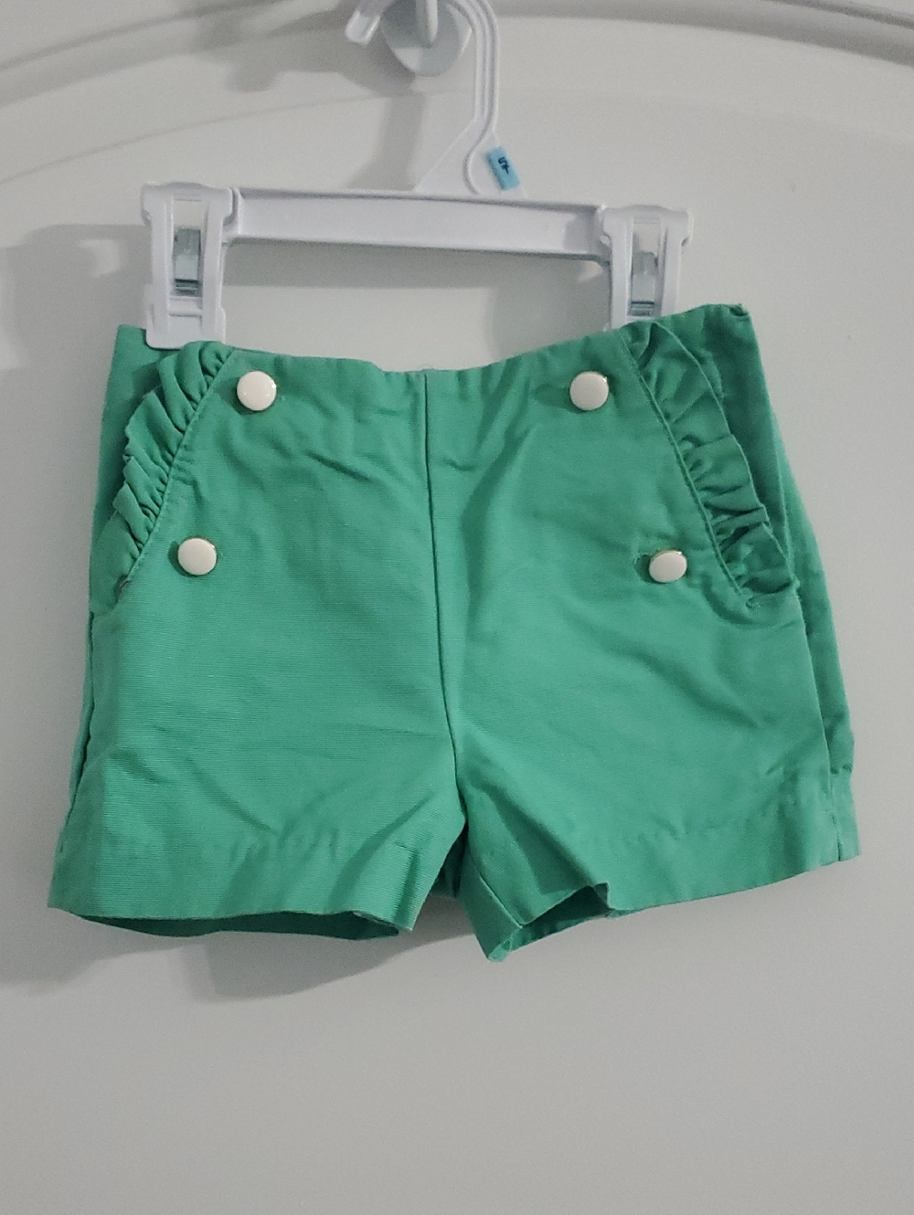 Girls Janie And Jack Green Button Front Shorts